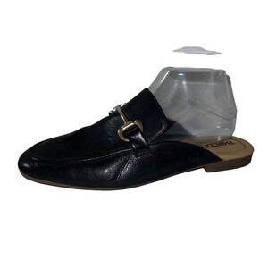 BORN Shoes Womens Size 9M Black Leather Slip On Mules Cushioned Comfort Loafers